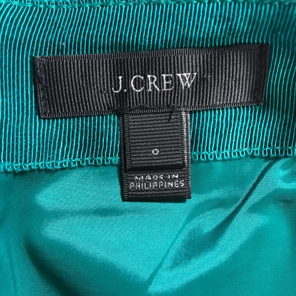 J. Crew Women’s Wool Mini Skirt Teal Green Size 0 - Picture 3 of 8